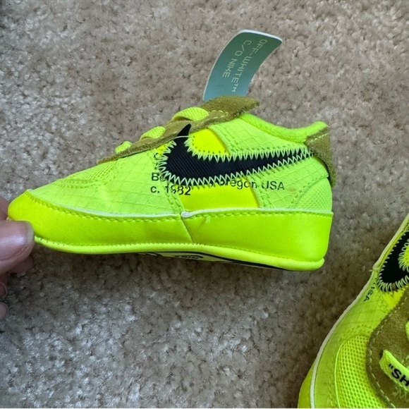 Nike Infant Off-White X Air Force 1 Low CB 'VOLT' Size: 3C - Picture 7 of 10